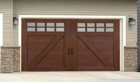 Faux Wood Garage Door